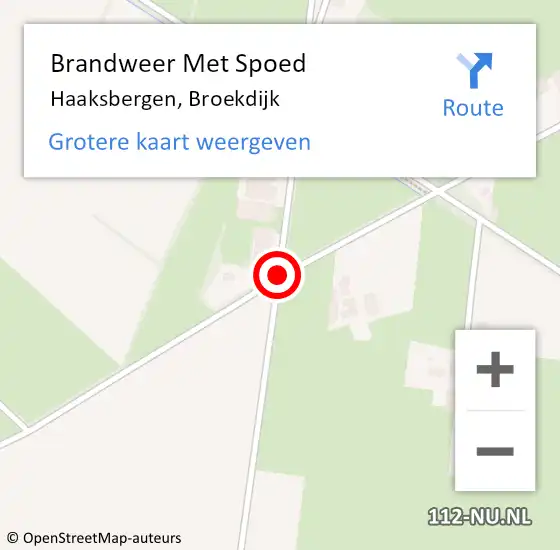 Locatie op kaart van de 112 melding: Brandweer Met Spoed Naar Haaksbergen, Broekdijk op 23 augustus 2018 07:42