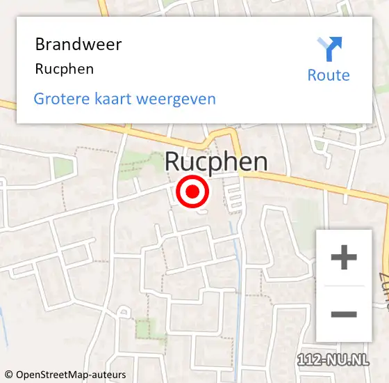 Locatie op kaart van de 112 melding: Brandweer Rucphen op 23 augustus 2018 08:49