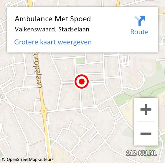 Locatie op kaart van de 112 melding: Ambulance Met Spoed Naar Valkenswaard, Stadselaan op 23 augustus 2018 12:21