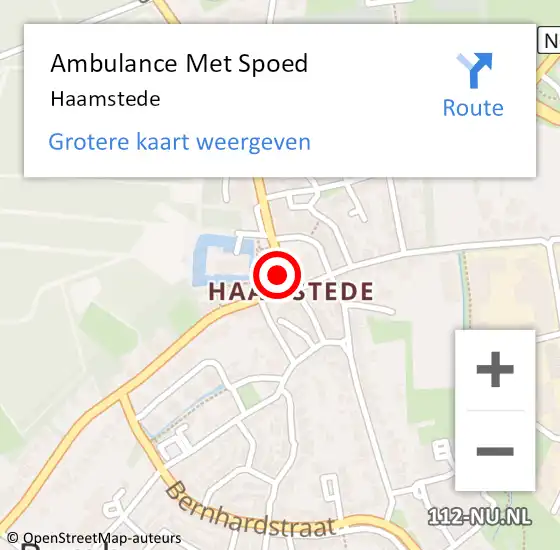 Locatie op kaart van de 112 melding: Ambulance Met Spoed Naar Haamstede op 23 augustus 2018 17:11