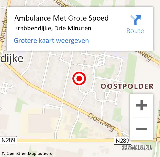 Locatie op kaart van de 112 melding: Ambulance Met Grote Spoed Naar Krabbendijke, Drie Minuten op 24 augustus 2018 16:39