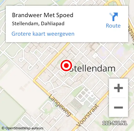 Locatie op kaart van de 112 melding: Brandweer Met Spoed Naar Stellendam, Dahliapad op 25 augustus 2018 06:34