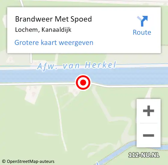 Locatie op kaart van de 112 melding: Brandweer Met Spoed Naar Lochem, Kanaaldijk op 25 augustus 2018 13:51