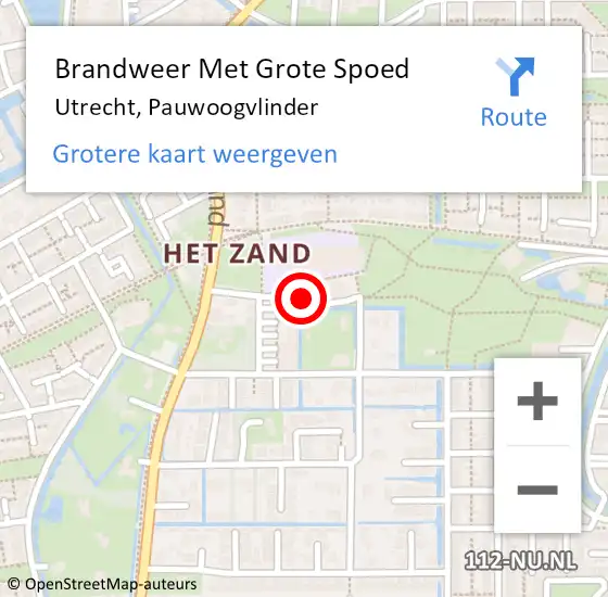 Locatie op kaart van de 112 melding: Brandweer Met Grote Spoed Naar Utrecht, Pauwoogvlinder op 28 augustus 2018 07:20