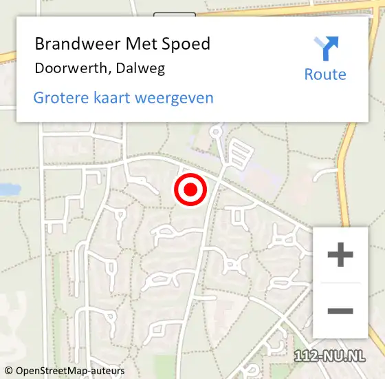 Locatie op kaart van de 112 melding: Brandweer Met Spoed Naar Doorwerth, Dalweg op 28 augustus 2018 22:31