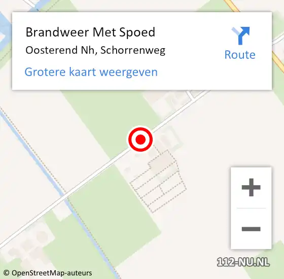 Locatie op kaart van de 112 melding: Brandweer Met Spoed Naar Oosterend Nh, Schorrenweg op 29 augustus 2018 06:16