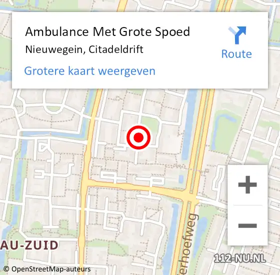 Locatie op kaart van de 112 melding: Ambulance Met Grote Spoed Naar Nieuwegein, Citadeldrift op 29 augustus 2018 21:19