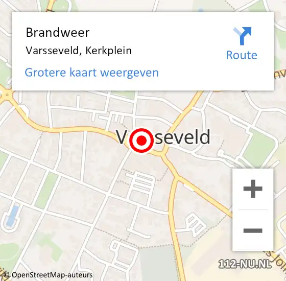 Locatie op kaart van de 112 melding: Brandweer Varsseveld, Kerkplein op 24 september 2013 16:21