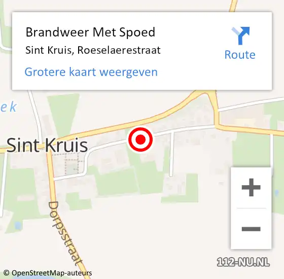 Locatie op kaart van de 112 melding: Brandweer Met Spoed Naar Sint Kruis, Roeselaerestraat op 30 augustus 2018 21:55