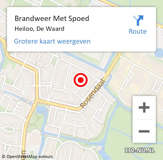 Locatie op kaart van de 112 melding: Brandweer Met Spoed Naar Heiloo, De Waard op 31 augustus 2018 03:35