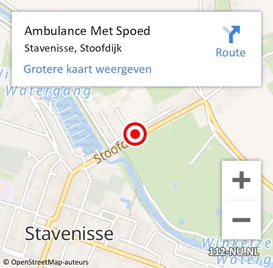Locatie op kaart van de 112 melding: Ambulance Met Spoed Naar Stavenisse, Stoofdijk op 31 augustus 2018 03:56