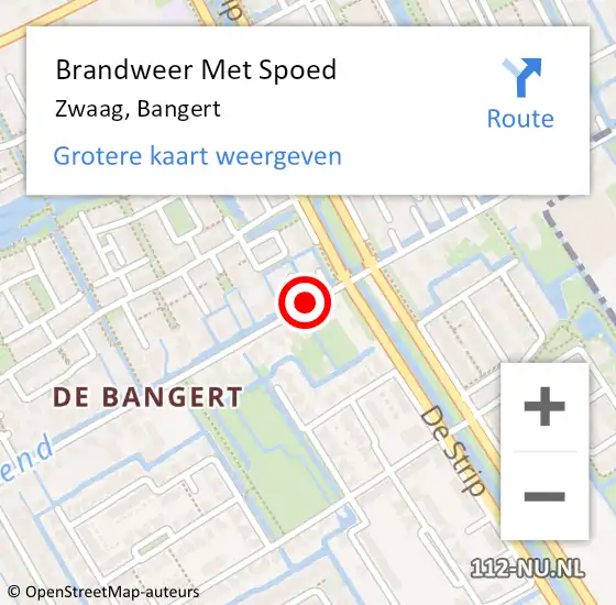 Locatie op kaart van de 112 melding: Brandweer Met Spoed Naar Zwaag, Bangert op 31 augustus 2018 23:29