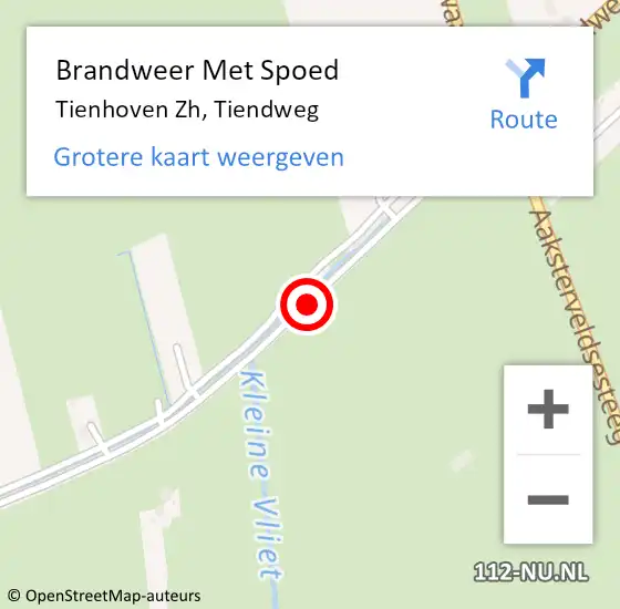 Locatie op kaart van de 112 melding: Brandweer Met Spoed Naar Tienhoven Zh, Tiendweg op 1 september 2018 18:20