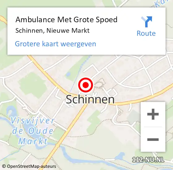 Locatie op kaart van de 112 melding: Ambulance Met Grote Spoed Naar Schinnen, Nieuwe Markt op 7 maart 2014 18:03