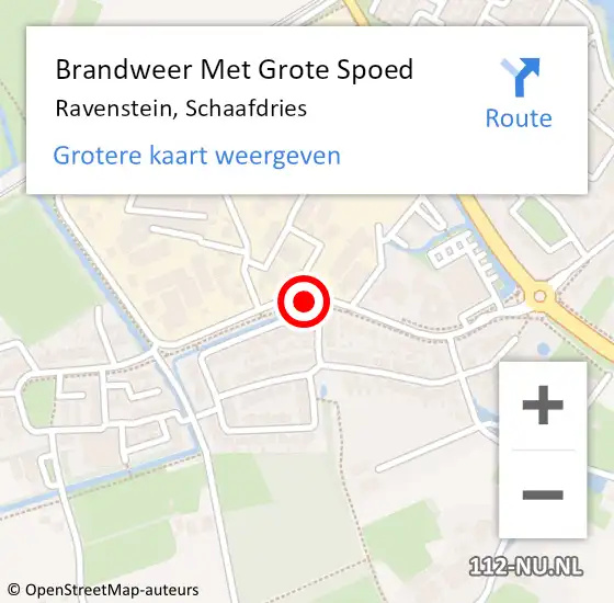 Locatie op kaart van de 112 melding: Brandweer Met Grote Spoed Naar Ravenstein, Schaafdries op 2 september 2018 03:01