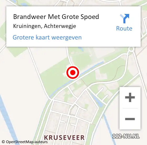 Locatie op kaart van de 112 melding: Brandweer Met Grote Spoed Naar Kruiningen, Achterwegje op 7 maart 2014 19:10