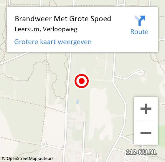 Locatie op kaart van de 112 melding: Brandweer Met Grote Spoed Naar Leersum, Verloopweg op 7 maart 2014 19:21