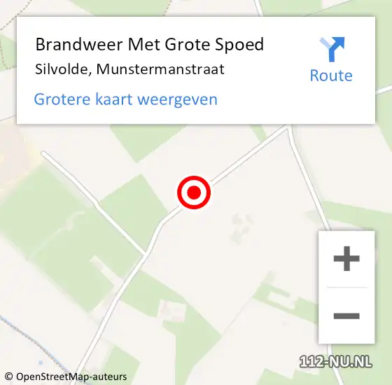 Locatie op kaart van de 112 melding: Brandweer Met Grote Spoed Naar Silvolde, Munstermanstraat op 2 september 2018 20:10