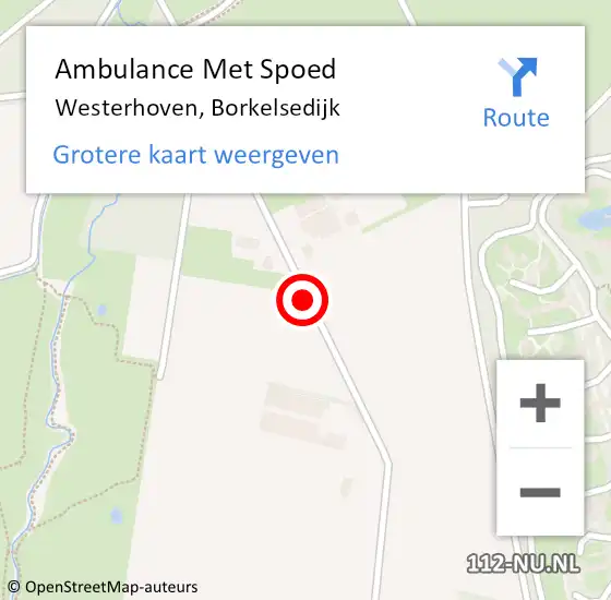 Locatie op kaart van de 112 melding: Ambulance Met Spoed Naar Westerhoven, Borkelsedijk op 4 september 2018 15:15