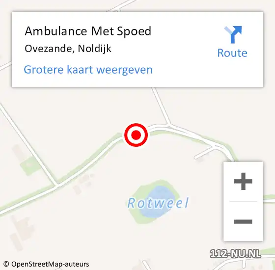 Locatie op kaart van de 112 melding: Ambulance Met Spoed Naar Ovezande, Noldijk op 5 september 2018 12:01