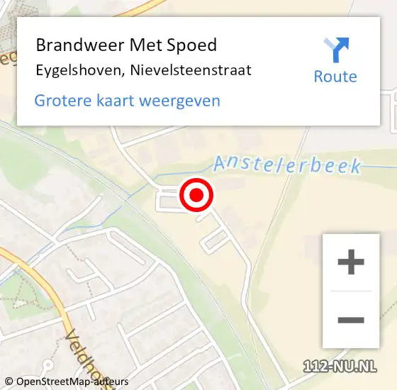 Locatie op kaart van de 112 melding: Brandweer Met Spoed Naar Eygelshoven, Nievelsteenstraat op 6 september 2018 07:08
