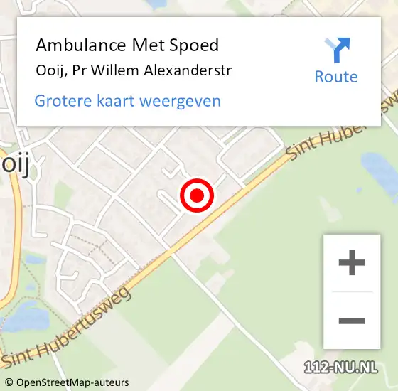 Locatie op kaart van de 112 melding: Ambulance Met Spoed Naar Ooij, Pr Willem Alexanderstr op 7 september 2018 12:55