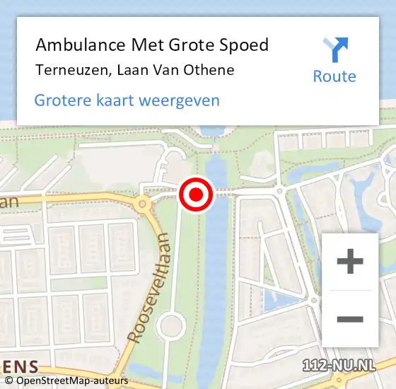 Locatie op kaart van de 112 melding: Ambulance Met Grote Spoed Naar Terneuzen, Laan Van Othene op 8 september 2018 11:35