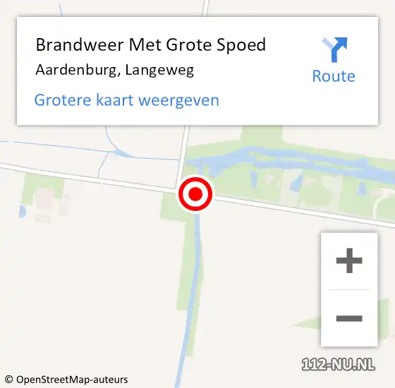 Locatie op kaart van de 112 melding: Brandweer Met Grote Spoed Naar Aardenburg, Langeweg op 8 september 2018 18:54