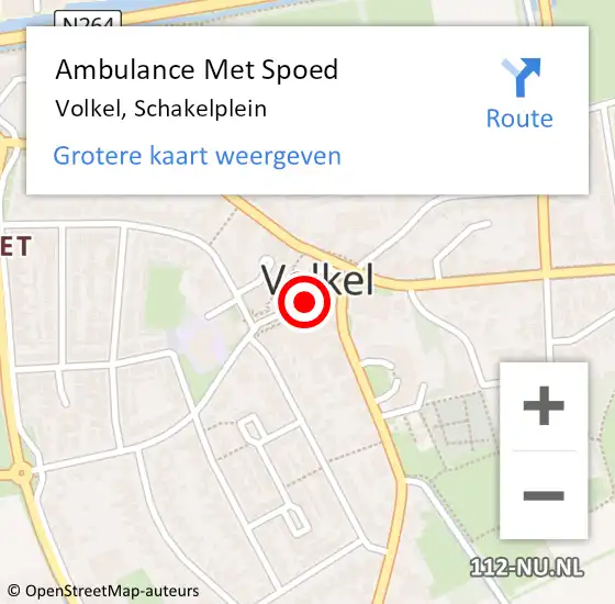 Locatie op kaart van de 112 melding: Ambulance Met Spoed Naar Volkel, Schakelplein op 9 september 2018 00:52