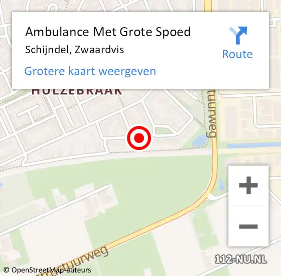 Locatie op kaart van de 112 melding: Ambulance Met Grote Spoed Naar Schijndel, Zwaardvis op 10 september 2018 06:38