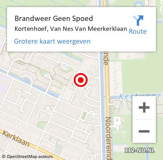 Locatie op kaart van de 112 melding: Brandweer Geen Spoed Naar Kortenhoef, Van Nes Van Meerkerklaan op 8 maart 2014 17:50