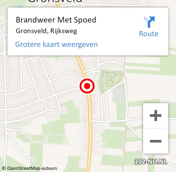 Locatie op kaart van de 112 melding: Brandweer Met Spoed Naar Gronsveld, Rijksweg op 11 september 2018 17:15