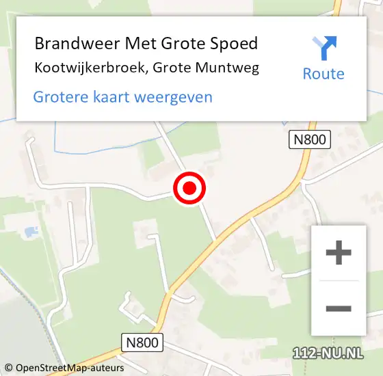 Locatie op kaart van de 112 melding: Brandweer Met Grote Spoed Naar Kootwijkerbroek, Grote Muntweg op 11 september 2018 19:28