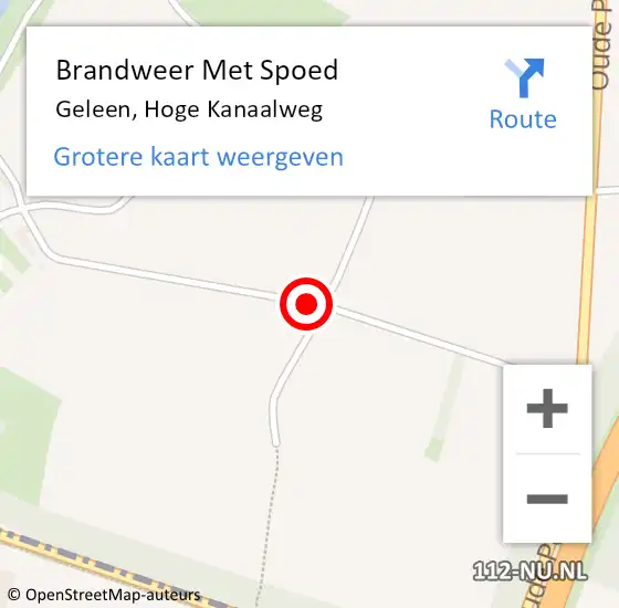 Locatie op kaart van de 112 melding: Brandweer Met Spoed Naar Geleen, Hoge Kanaalweg op 12 september 2018 04:02