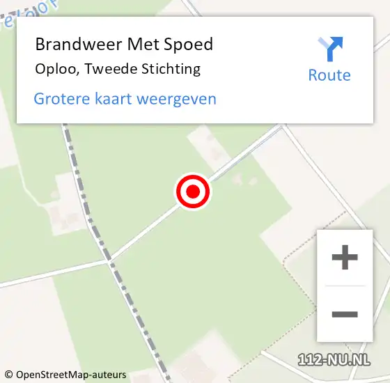 Locatie op kaart van de 112 melding: Brandweer Met Spoed Naar Oploo, Tweede Stichting op 12 september 2018 08:47