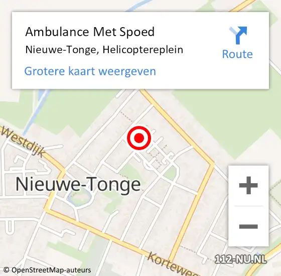 Locatie op kaart van de 112 melding: Ambulance Met Spoed Naar Nieuwe-Tonge, Helicoptereplein op 8 maart 2014 21:31