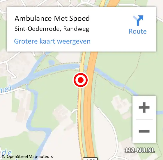 Locatie op kaart van de 112 melding: Ambulance Met Spoed Naar Sint-Oedenrode, Randweg op 13 september 2018 12:15