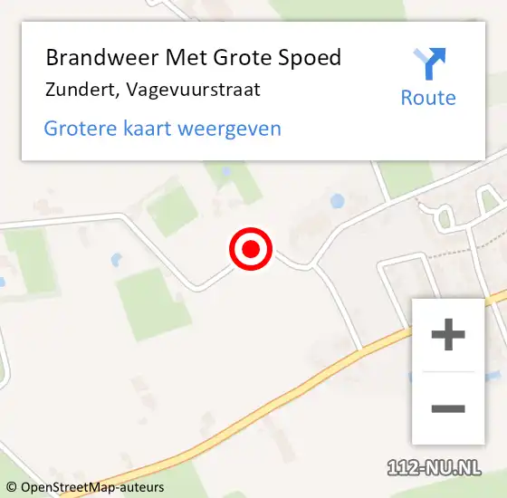 Locatie op kaart van de 112 melding: Brandweer Met Grote Spoed Naar Zundert, Vagevuurstraat op 13 september 2018 14:18