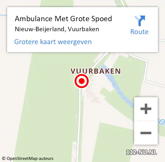 Locatie op kaart van de 112 melding: Ambulance Met Grote Spoed Naar Nieuw-Beijerland, Vuurbaken op 13 september 2018 15:20