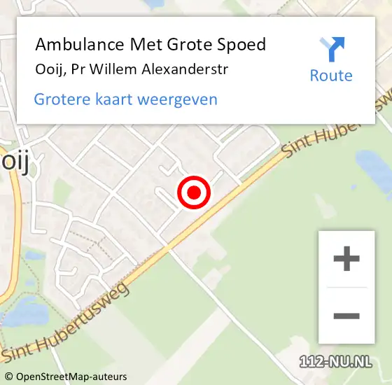 Locatie op kaart van de 112 melding: Ambulance Met Grote Spoed Naar Ooij, Pr Willem Alexanderstr op 14 september 2018 23:49
