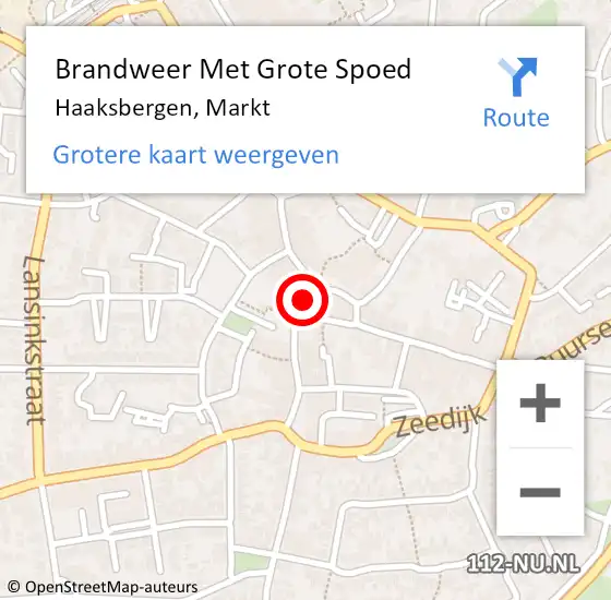 Locatie op kaart van de 112 melding: Brandweer Met Grote Spoed Naar Haaksbergen, Markt op 15 september 2018 19:32