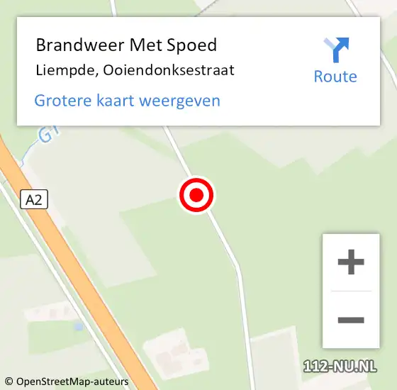 Locatie op kaart van de 112 melding: Brandweer Met Spoed Naar Liempde, Ooiendonksestraat op 16 september 2018 16:25