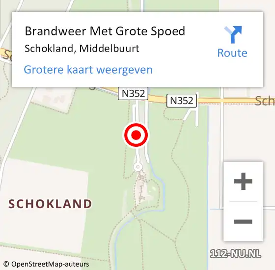 Locatie op kaart van de 112 melding: Brandweer Met Grote Spoed Naar Schokland, Middelbuurt op 16 september 2018 18:00