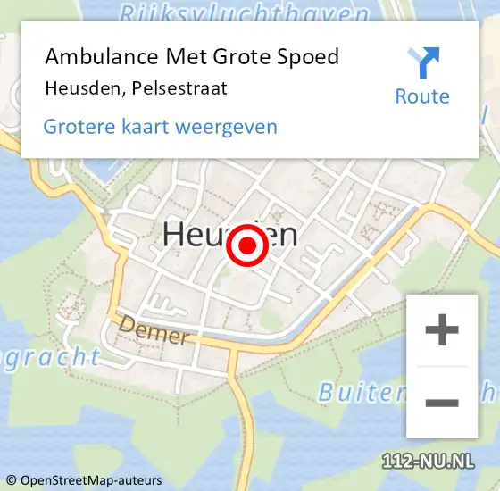 Locatie op kaart van de 112 melding: Ambulance Met Grote Spoed Naar Heusden, Pelsestraat op 16 september 2018 22:26