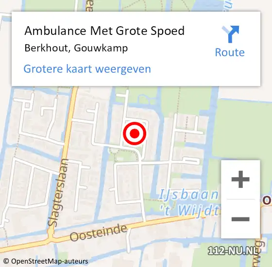 Locatie op kaart van de 112 melding: Ambulance Met Grote Spoed Naar Berkhout, Gouwkamp op 9 maart 2014 12:15