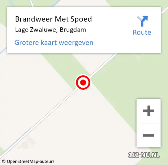 Locatie op kaart van de 112 melding: Brandweer Met Spoed Naar Lage Zwaluwe, Brugdam op 18 september 2018 08:01