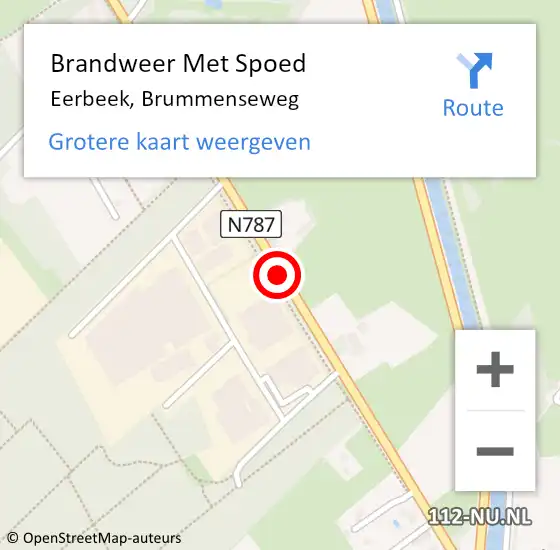 Locatie op kaart van de 112 melding: Brandweer Met Spoed Naar Eerbeek, Brummenseweg op 19 september 2018 06:05