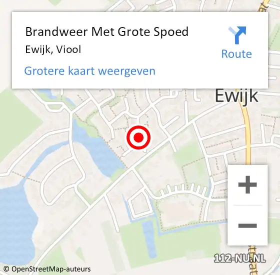 Locatie op kaart van de 112 melding: Brandweer Met Grote Spoed Naar Ewijk, Viool op 19 september 2018 14:26