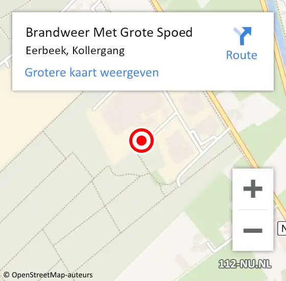 Locatie op kaart van de 112 melding: Brandweer Met Grote Spoed Naar Eerbeek, Kollergang op 19 september 2018 15:40