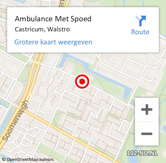 Locatie op kaart van de 112 melding: Ambulance Met Spoed Naar Castricum, Walstro op 20 september 2018 02:00